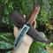 Premium Fixed Blade Hunting Knife Rosewood Handle Leather Sheath Collector Gift 1