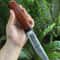 Premium Fixed Blade Hunting Knife Rosewood Handle Leather Sheath Collector Gift 4