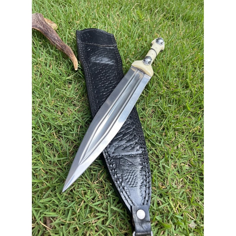 Handmade Dagger Knife Hunting Knife With Leather Sheath Gift For Him 1