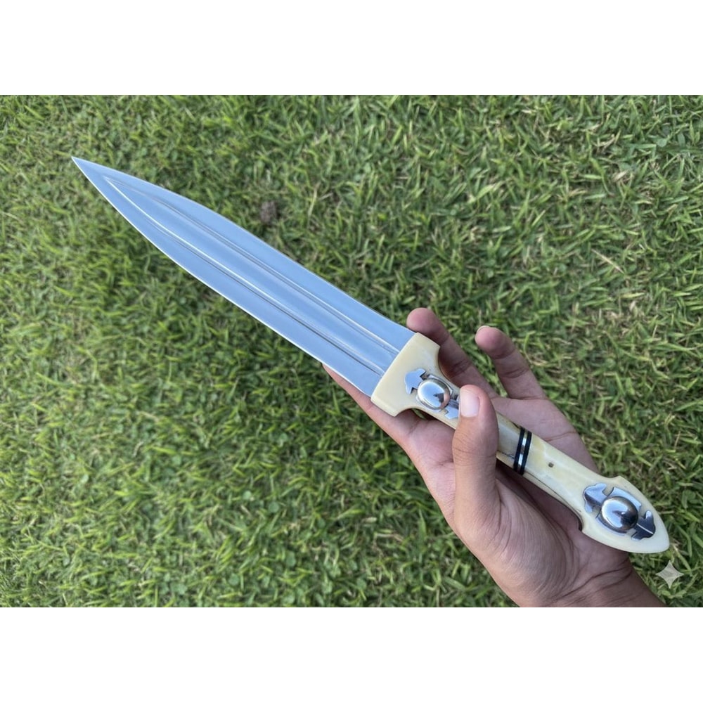 Handmade Dagger Knife Hunting Knife With Leather Sheath Gift For Him 4