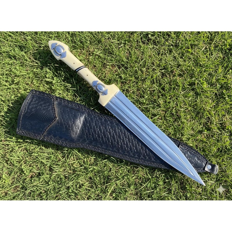 Handmade Dagger Knife Hunting Knife With Leather Sheath Gift For Him 6