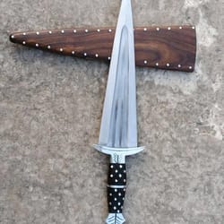 premium handmade survival knife wooden scabbard fixed blade gift for men
