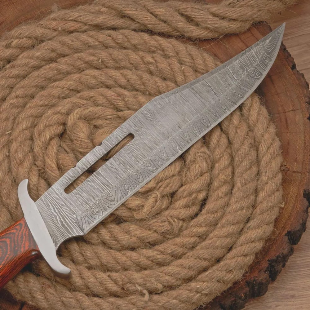 Premium Damascus Bowie Knife 17 Inch Survival Hunting Knife Collector Gift 4