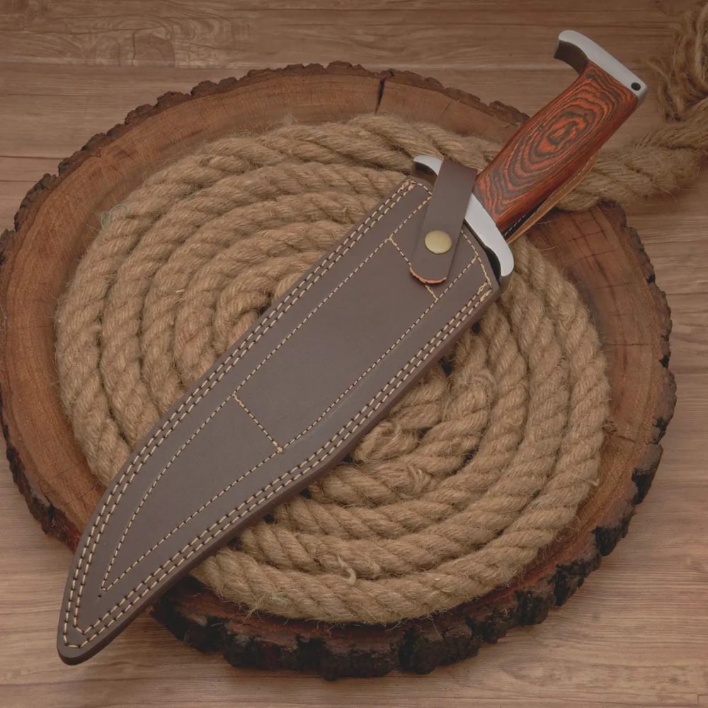 Premium Damascus Bowie Knife 17 Inch Survival Hunting Knife Collector Gift 7