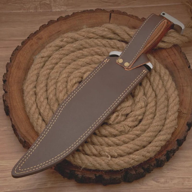 Premium Damascus Bowie Knife 17 Inch Survival Hunting Knife Collector Gift 8