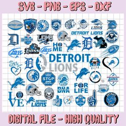 45 Files Detroit Lions, Detroit Lions svg, Detroit Lions clipart, Detroit Lions cricut,NFL teams svg, Football Teams svg