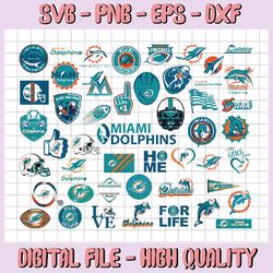 47 Files Miami Dolphins, Miami Dolphins svg, Miami Dolphins clipart, Miami Dolphins cricut, NFL teams svg, Football Team