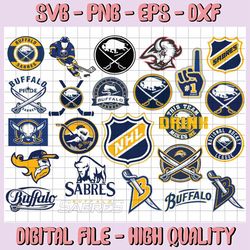 24 files buffalo sabres bundle svg, sabres svg, nhl svg, nhl svg, hockey cricut,cut file, clipart cricut explorer silhou