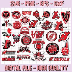 30 files new jersey devils bundle svg, devils svg, nhl svg, nhl svg, hockey cricut,download,cut file, clipart cricut exp
