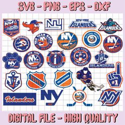 24 Files New York Islanders Bundle Svg, New York, Islanders Svg, NHL svg, NHL svg, hockey cricut, Download Cut File, Cli
