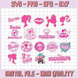 Bundle Layered Svg file, pink doll Svg, Girl Svg, SVG file for cricut , Layered SVG files, Clipart files, Instant Downlo