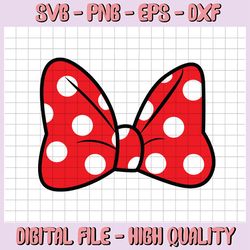 minnie mouse bow svg, minnie mouse svg, bow svg, disney svg, clipart, cutting files for cricut silhouette, svg, dxf, png