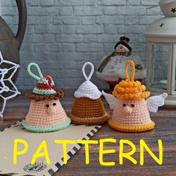 christmas bells ornament crochet pattern christmas tree hanging ornament crochet pattern