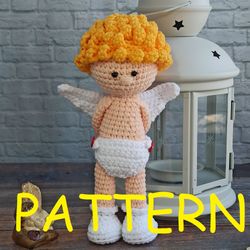 Cupid crochet pattern Angel doll crochet pattern Valentines day crochet pattern