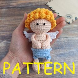 Angel doll crochet pattern Cupid crochet pattern  Valentines day crochet pattern