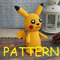 Pikachu toy crochet pattern Amigurumi pokemon Pikachu crochet tutorial