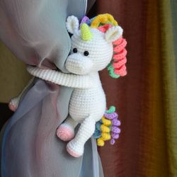 Unicorn nursery decor Unicorn tie backs nursery accessories
