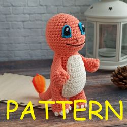 Pokemon Charmander toy crochet pattern Amigurumi Charmander crochet tutorial