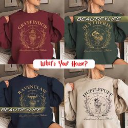 vintage hogwarts sweatshirt, hogwarts house sweatshirt, wizarding world shirt, magic world shirt, universal studios fan