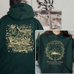 ollivanders wand shop hoodie, wizard book shop hoodie, wizard hoodie, hp fan , potterhead hoodie, book nerd hoodie