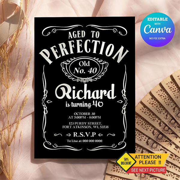 jack-daniel-s-birthday-invitation-canva-editable-and-printab-inspire-uplift for Free Printable Jack Daniels Label Template Jack daniel's birthday invitation Canva Editable and Printab | Inspire Uplift for Free Printable Jack Daniels Label Template