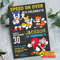 Sonic Birthday Inviation Sonic Birthday Invitation Printable Sonic Invitation Template Canva Editable 0