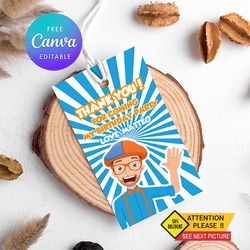 editable blippi birthday favor tag printable instant download