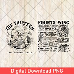 retro fourth wing double-sided png, basgiath war college, basgiath war college gift, fourth wing png, bookish dragon png