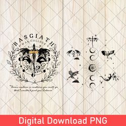 vintage fourth wing (officially licensed), basgiath war college png, fourthwing dragon rider, fantasy reader, book merch