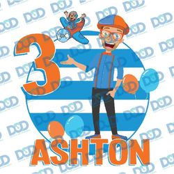 custom name and age, birthday blippi boy svg, boy birthday matching svg, birthday svg, family matching boy svg, digital