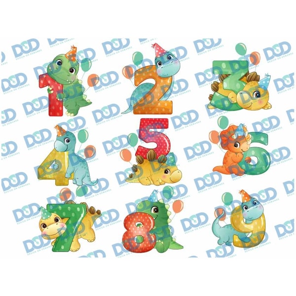 Dinosaur T rex Numbers Png, Dinosaur Theme Birthday Party, B - Inspire ...