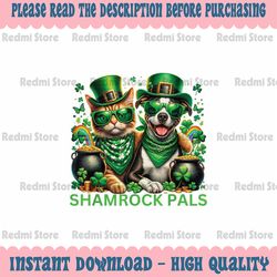 png only st. patricks day dog and cat shamrock pals st. patrick's day animals png, dog clipart, st. patrick's day clipar