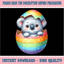 png only koala bear rainbow easter egg png, easter bear egg png, easter day png, digital download