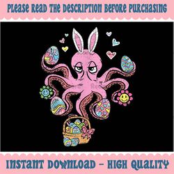 PNG ONLY Octopus Bunny Ears Easter Png, Easter Bunny Octopus Png, Easter Day Png, Digital Download