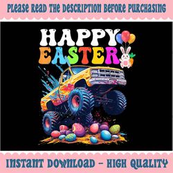 PNG ONLY Happy Easter Monster Truck Easter Eggs Png, Truck With Eggs Easter Png, Easter Day Png, Digital Download