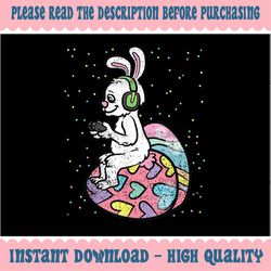 PNG ONLY Bunny Gamer Easter Png, Gaming Controller Egg Hunting Spring Png, Easter Day Png, Digital Download