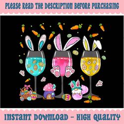 Easter Bunny Wine Glasses Drinking Wine Lover Easter Day Png, Wine Glasses Bunny Png, Drinking Wine Lover Easter, Easter