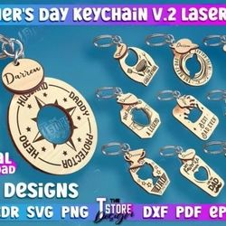 dad keychain laser cut bundle - fathers day gift