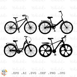 bike svg, bike silhouette, bike cricut file, bike stencil templates dxf, bicycle clipart png, bicycle svg crirut
