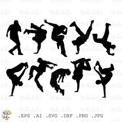 Breakdancing People Svg, Breakdancing People Silhouette, Breakdancing People Cricut, Breakdancing People Templates Dxf