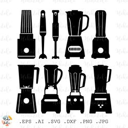 kitchen blender svg, kitchen blender silhouette, kitchen blender cricut, blender stencil templates dxf, clipart png