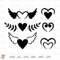 heart svg, heart silhouette, heart cricut, heart stencil templates, heart clipart png, love symbol svg