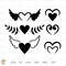 Heart Svg Heart Silhouette Heart Cricut Heart Stencil Templates Heart Clipart Png Love Symbol Svg 0