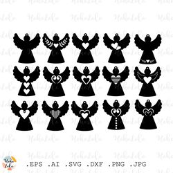 angel ornament svg, angel ornament silhouette, angel ornament cricut, angel ornamen stencil templates, angel clipart png