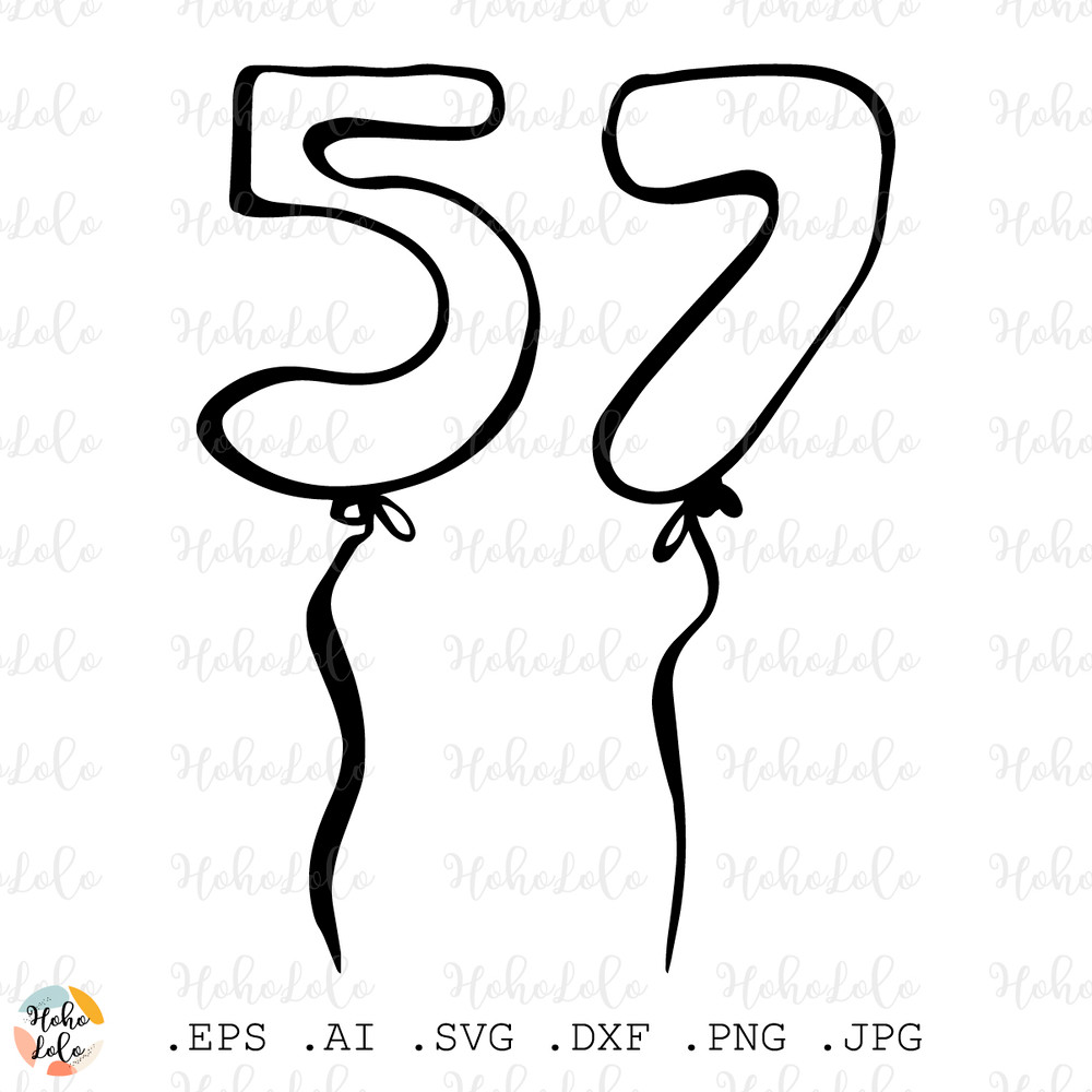 Balloons Numbers Svg Balloons Numbers Cricut Balloons Numbers Stencil Templates Balloons Numbers Ink Clipart Png 1