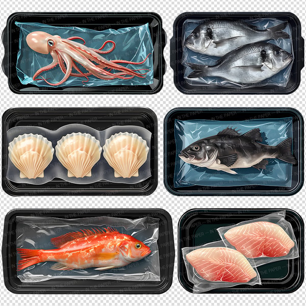 Seafood Supermarket Packaging PNG | Fish Clip art Salmon roe - Inspire ...