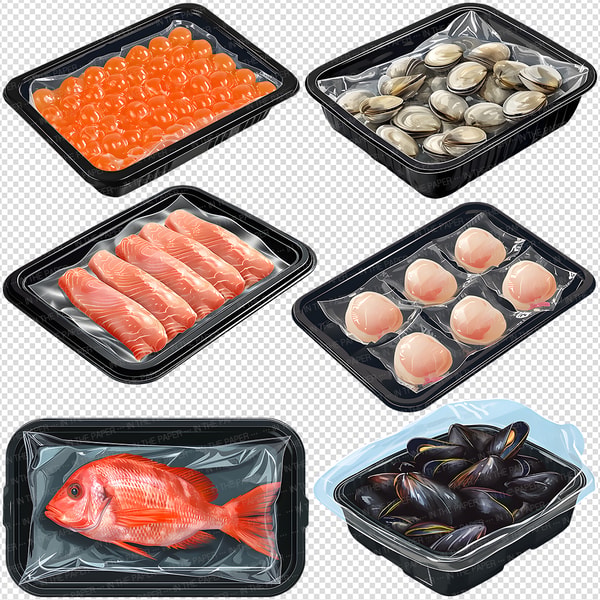 Seafood Supermarket Packaging PNG | Fish Clip art Salmon roe - Inspire ...