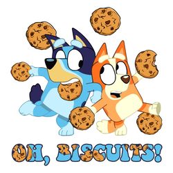 bluey oh biscuits png, bluey and bingo png, bluey birthday