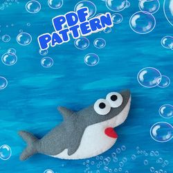 felt shark pattern pdf felt toy pattern felt ornament shark ornament shark sewing pattern felt fish pattern felt fish