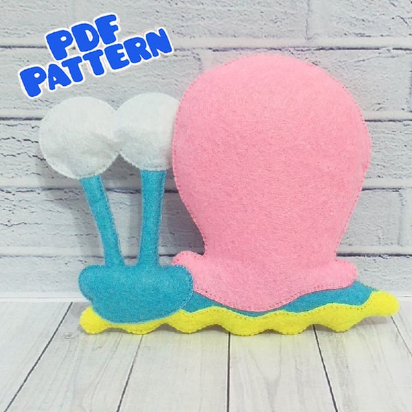 Felt snail pattern Geri made of felt PDF Snail sewing patter | Inspire ...
